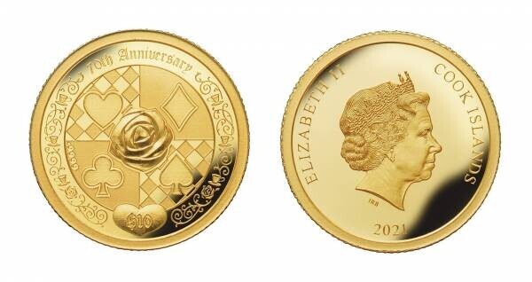 『ふしぎの国のアリス』公開70周年を記念した「アリスのゴールドアニバーサリー純金コインの宝飾ペンダント」新発売！