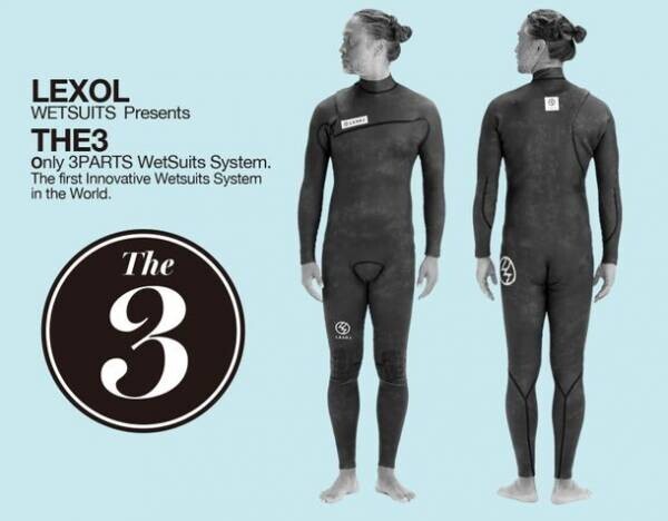 サーファー向けブランド「LEXOL」から3パーツのみの高品質ウェットスーツを開発　『THE3』を9月1日から自社ECサイトで販売開始