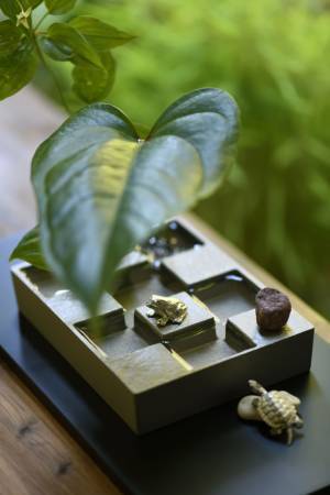 いつもの部屋に小さな庭園が現れる、花器「市松庭園」が、9月1日発売