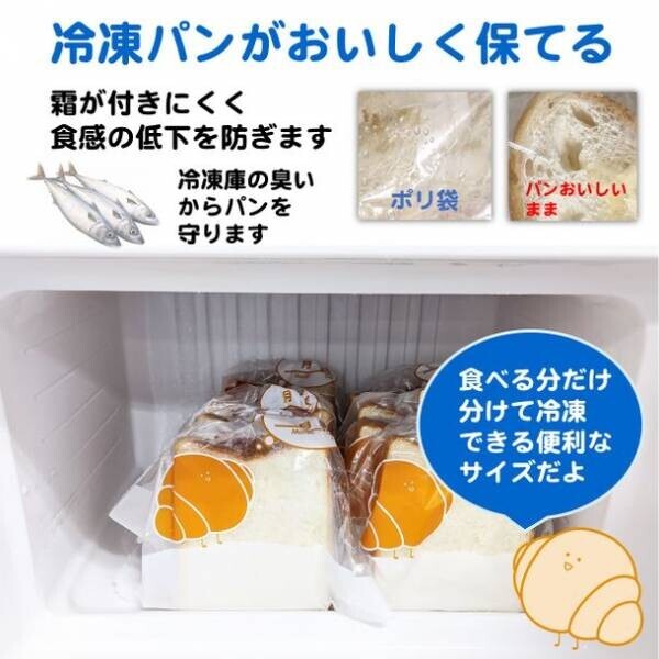 『小さいパンおいしいまま』パンをおいしく保存するために開発された袋の小サイズ品が9/1発売