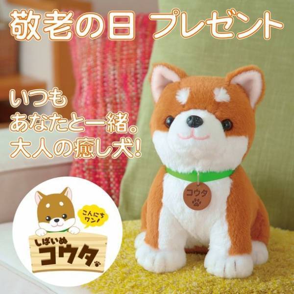 いつもあなたと一緒 大人の癒やし おしゃべりワンちゃん　コミュニケーションロボット「しばいぬコウタ」が大ヒット。シリーズ累計17万体を突破。敬老の日に最適な、心から喜ばれるプレゼント。