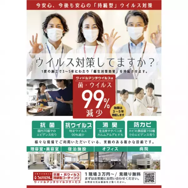 ～ヴィドルアンチウイルス～　今安心、今後も安心の【持続型の衛生対策サービス】エレベーターに対しての、専用プラン！！