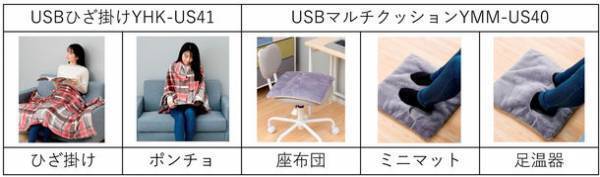 いつでも、どこでもすぐ暖かい！“パーソナル”なUSB暖房グッズ、「mobaket」シリーズ第2弾「USBひざ掛け」「USBマルチクッション」新発売