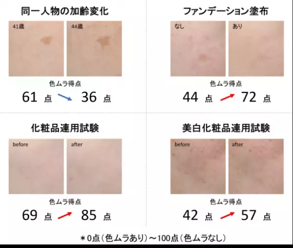 肌の赤色のムラはシワ以上に美肌印象に重要　日本メナード化粧品、肌の色ムラの状態を点数化する技術を開発