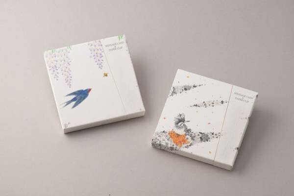 伝統息づく九谷焼作家の絵を、さりげなく暮らしの中に　メッセージカード＆紙製クリップ「MESSAGE CARD＆PAPER CLIP 藤と燕／山翡翠(ヤマセミ)」新発売