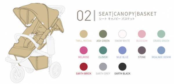 カスタマイズできるベビーカー＜AIRBUGGY COLOURS＞に2021秋冬NEWカラーフレーム4色が2021年10月1日より登場