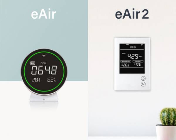 CO2センサーeAirが累計出荷台数1万台を突破　～withコロナ時代に合わせ、壁ビルトインタイプ「eAir2」を新発売～