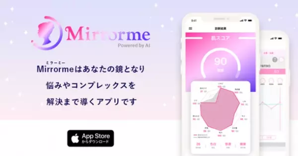女性が抱える課題をテクノロジーで解決！肌診断アプリ「Mirrorme powered by AI」2021年9月30日(木)に提供開始