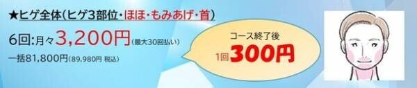 ヒゲ脱毛ならメンズスキンクリニック銀座院の医療脱毛で決まり　《100円保証付きヒゲ医療脱毛やり放題コース》を発売