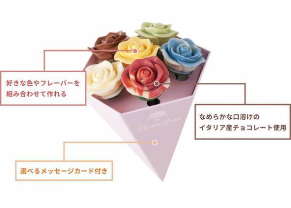 オタ活応援！チョコでできたバラのブーケ“ベルローズ・ボヌール”が“推し色”をテーマにした特設ページを公開