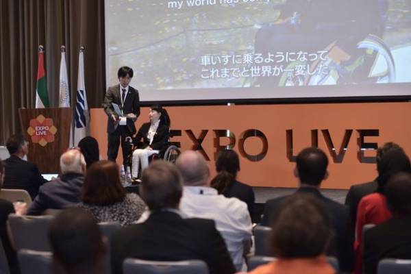 社会課題解決プログラムの代表としてWheeLogが2021年11月14日～20日までドバイ万博に参加