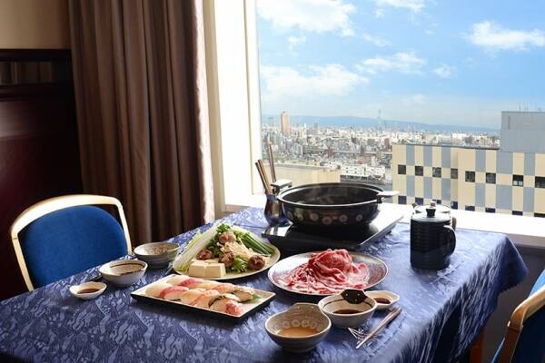ホテル京阪 ユニバーサル・タワープライベート空間でお食事をインルームダイニング宿泊プランを販売