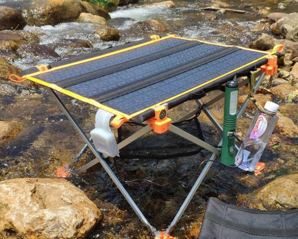 　現代アウトドアには欠かせない！スマホの充電はお手の物！ソーラーパネル搭載アウトドアテーブル『AGRIOZソーラーテーブル』2021年10月中旬よりGREEN FUNDINGにて先行販売開始！