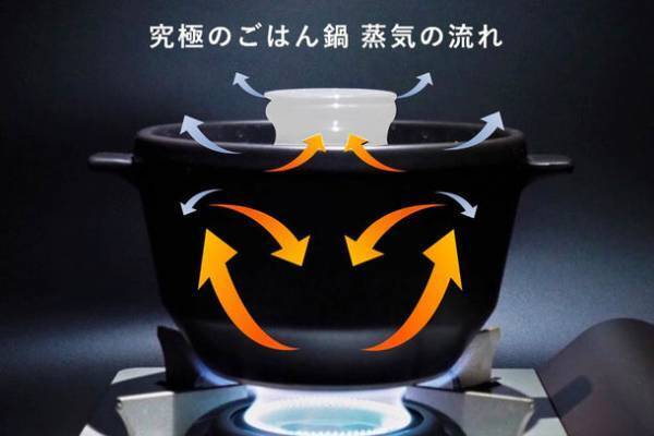 電子レンジ・直火でもOK！わずか8分で簡単に美味しいお米が炊ける「究極のごはん鍋 極」クラウドファンディングを開始