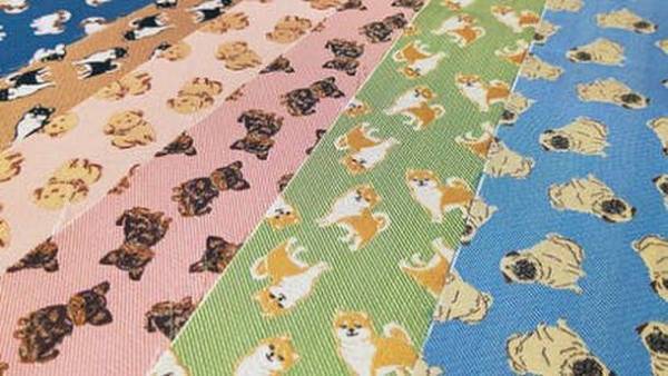 山梨の織物工場が愛犬家に向けた製品開発のクラウドファンディングを開始！　～ワンちゃん柄の布を織る　愛犬いろいろ“iruyo”～