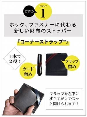 【特許取得】「コーナーストラップ(TM)」が交換可能に！遊び心を忘れない大人のミニ財布『理 kotowari(R) 新mini』