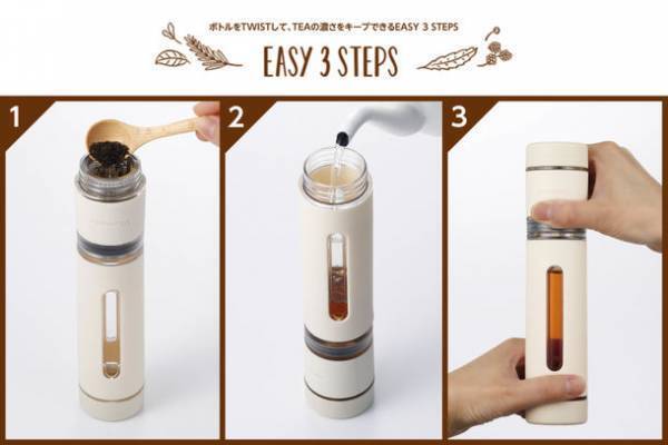 ティーポットとタンブラーがひとつになった『ツイスティー』に130mlの飲みきりミニサイズが新登場！2021年10月中旬より順次発売