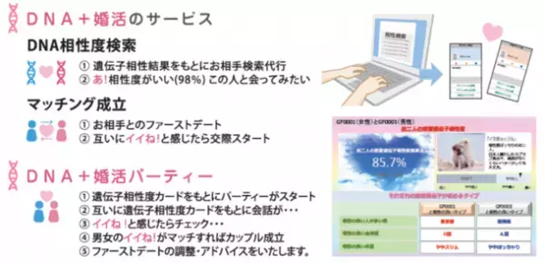 DNA＋婚活(DNAナビ)サービスに安心できる6つのサプリを追加　次世代マッチングアプリを提供開始