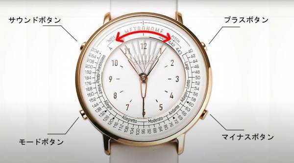 針の動きでテンポがわかる楽器奏者にお勧めの「メトロノームウオッチ」を発売