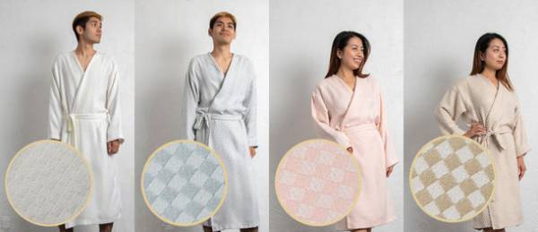 まるでシルクのような肌触り！さらりと羽織れる新作バスローブ「今治産わた音シルキーローブ」が“slouch&chic”にて10/27発売