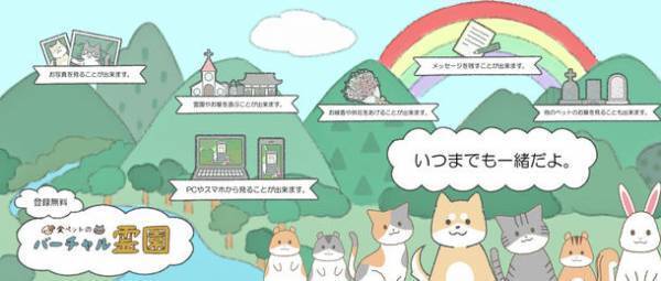 愛ペットグループ、パソコンやスマートフォンなどでお参りやご供養が出来るペットの霊園《愛ペットのバーチャル霊園》をオープン！