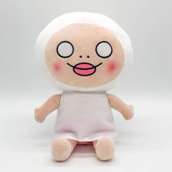 赤ちゃん泣き止む動画で大人気「しろめちゃん」の抱っこサイズのぬいぐるみ(30cm)三代目が入荷！～販売再開～