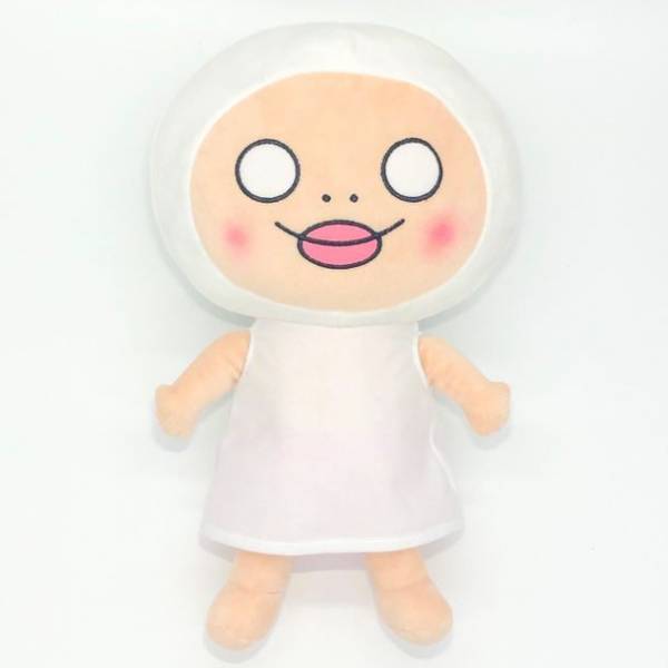 赤ちゃん泣き止む動画で大人気「しろめちゃん」の抱っこサイズのぬいぐるみ(30cm)三代目が入荷！～販売再開～