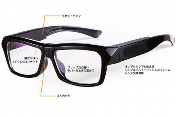 見たままの映像を4K撮影・4K保存可能！カメラ内蔵メガネ「4Kグラスカメラ」を新発売　～「現実を切り抜いた」映像を手ぶら撮影～