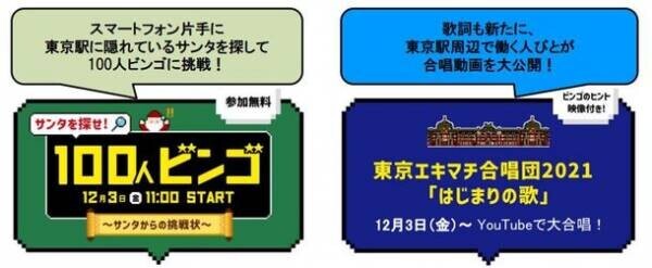 「Make an Action！ここからなにかを、始めるチカラに。東京駅サンタ2021」プロジェクトが東京駅を舞台に12月3日(金)スタート！