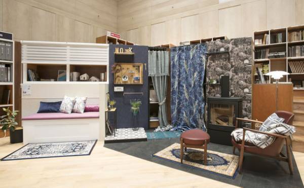 小さな居心地の良い空間＝「ヌック」を楽しむインテリアを提案　新宿・OZONEで床材・壁紙・窓装飾をコーディネート展示