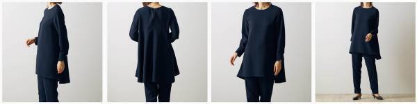 ベルメゾンママの声から生まれたフォーマルウエアジャケット無しでもきちんと見えする「チュニックブラウススーツセット」12月17日より販売開始