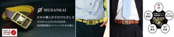 3つの町工場＋デザイナーで実現した新商品　“ベルトが合わない”を解消！穴のない『無段階ベルト』Makuakeサイトで応援購入 12月4日(土)受付開始