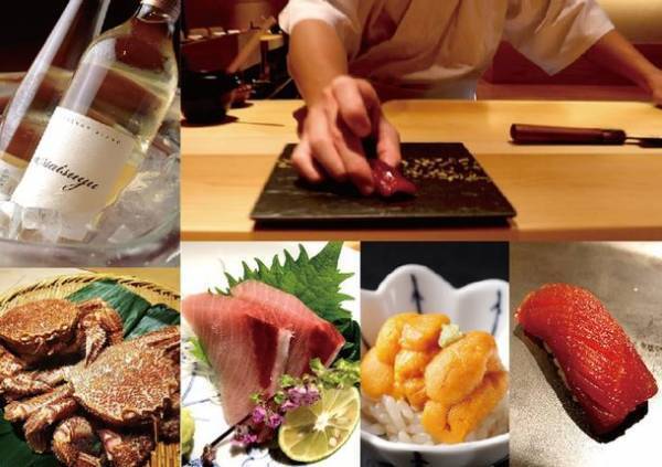 金賞受賞白ワイン「あさつゆ」で最高級の氷見寒ブリや毛蟹・白海老とキャビアを味わう『神楽坂コース』を1/11提供開始　～神楽坂 鮨 りん×ケンゾー エステイト公式コラボ企画～