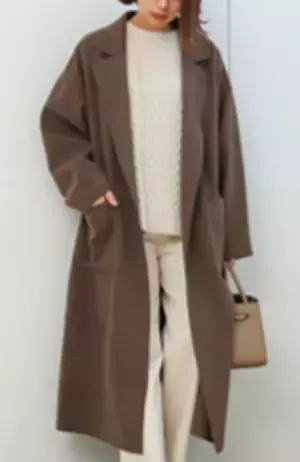 内田理央も大絶賛！「大人キレイめのコートが来ましたよ～♪」羽織るだけで“お洒落さん”になれるサイドスリットビッグロングコート！！TOKYO FM「Qoo10 presents 内田理央の明日、なに着よ？」