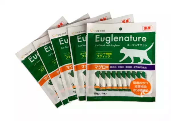 国産ユーグレナを贅沢配合　無添加で美味しい猫のおやつ　1月5日(水)ECショップ公開