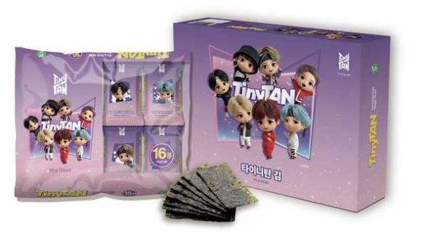 BTS 7人のメンバーが可愛いキャラクターになって誕生した「TinyTAN」から、韓国のり『TinyTAN GIM』が発売