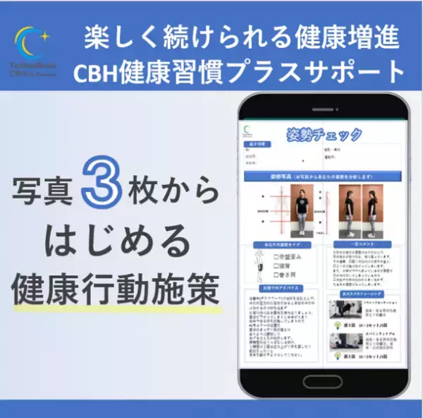 写真3枚から始める健康経営！法人向け健康経営・保健指導サービス「健康習慣プラスサポート」ライトプランリリース
