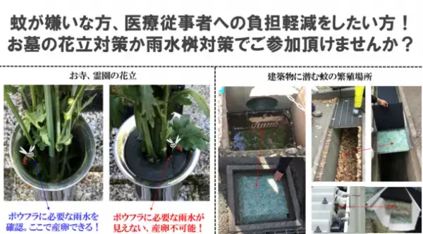 SDGs12番を果たせる「次世代型雨水桝」で蚊媒介感染を予防　医療従事者の負担を軽減する「極細分別集水化」の普及を目指すクラウドファンディングを3/1まで実施