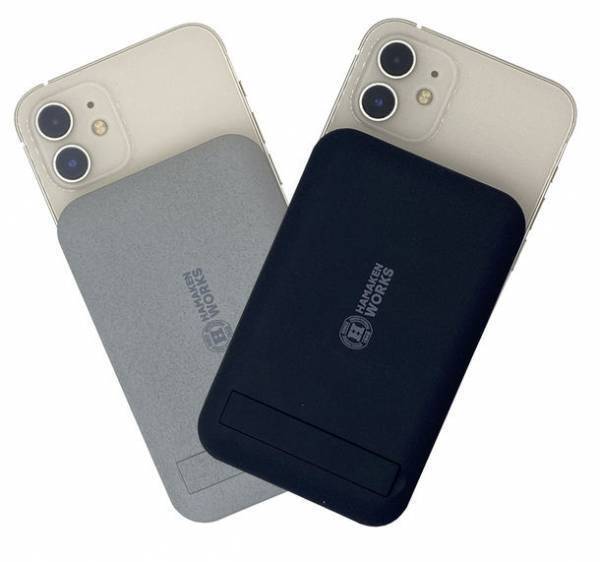 スタンド付きで快適動画鑑賞。大容量バッテリーと利便性を充実　15W急速ワイヤレスマグネットモバイルバッテリー(HWB-10KS)