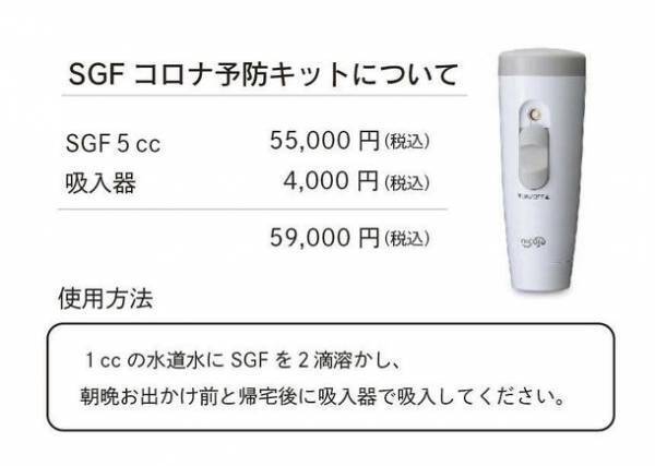 SGFによる新型コロナウイルスの感染予防キットの提供を開始