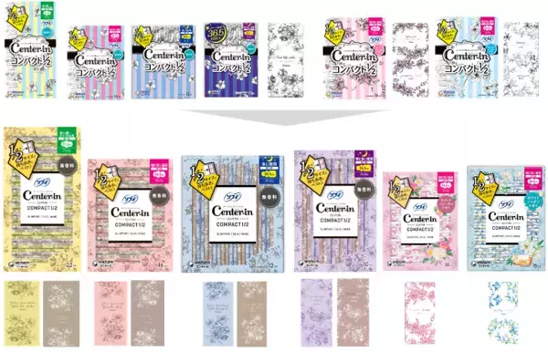 『ソフィ(R)センターインコンパクト1／2』癒しの香りと生理でも「気分が上がる」デザインに新改良