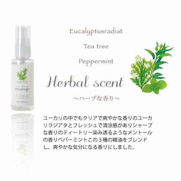 気分向上や抗ウイルス予防、これからの花粉対策にもおすすめのアロマファブリックミスト『ease up』イーズアップを発売！