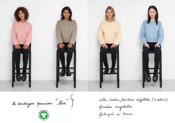 アニエスベー、カーディガンプレッションの新作　「Le cardigan pression “bio”」を新発売