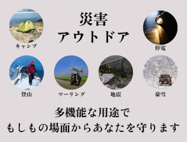 【進化するサバイバルグッズ】NASA宇宙探査用に開発した素材を利用した多機能サバイバルシート！もしもの時の非常時(防災)、アウトドア、普段使いに！Makuakeにて4月17日18:00まで販売中