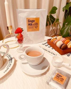 「温活」を提唱する医師も太鼓判！ショウガやシナモン、ヒハツなど、お腹の中で熱を作り出す成分をたっぷり含んだ「Ginger Milk」(ショウガ入りミルクティー)を発売