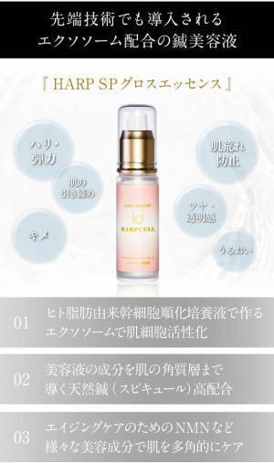 天然鍼(スピキュール)でリフトアップを実感　HARPCELLの「HARP SPグロスエッセンス」が3月9日にMakuakeにてプロジェクトを開始