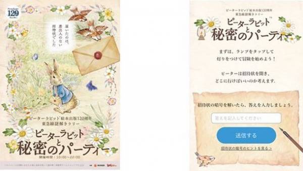 ピーターラビット(TM)絵本出版120周年記念　東急線沿線をめぐる謎解きラリーを3/26(土)より開催決定！　“絵本の世界観に浸る”体験型イベント。オリジナルデザインのトートバッグ付き！