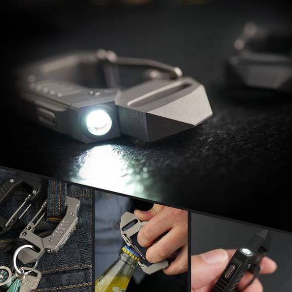 アウトドアから緊急時まで多機能ツールとして活躍！チタン製カラビナライト『MecArmy FL10』、4月下旬よりMakuakeにて先行販売