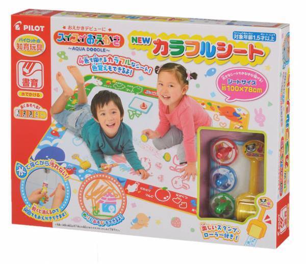 スイスイおえかきシリーズの「何回も書ける！れんしゅうボード」を主な玩具専門店、量販店で4月9日(土)に発売