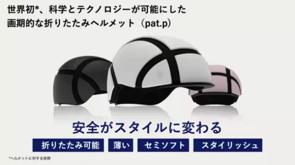 Newton-Rider デンマーク発、世界初(※)、科学とテクノロジーが実現したスタイリッシュで革新的な世界一薄い未来型折りたたみヘルメットN1が4月2日にGREEN FUNDINGで日本上陸！